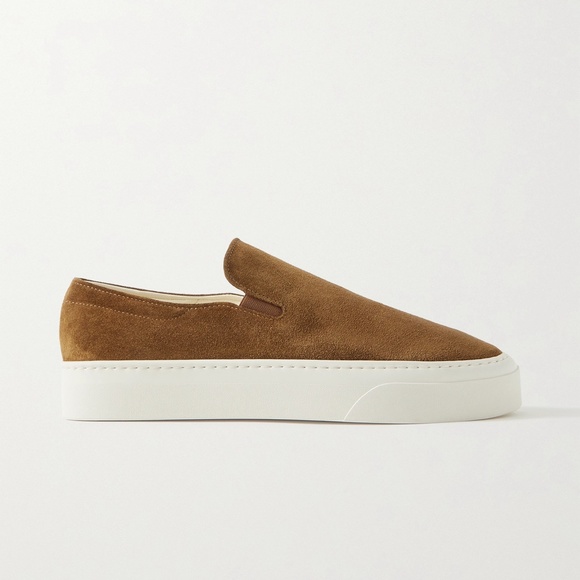 THE ROW Marie H Suede Slip-On Sneakers in Caramel Size EU 39 / US 9 - NWOB - Picture 3 of 6